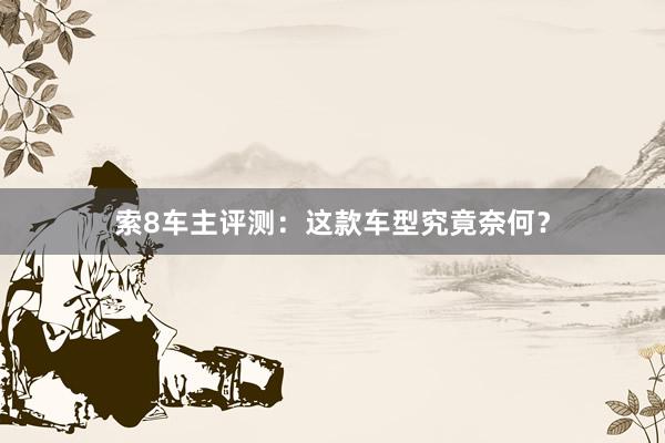 索8车主评测：这款车型究竟奈何？